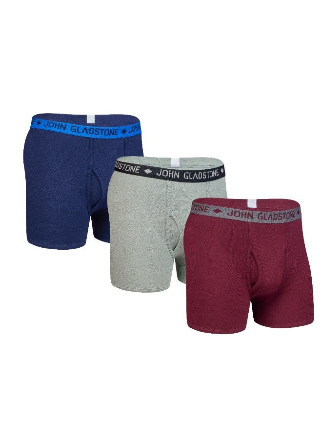 John Gladstone Men's Cotton Interlock Trunk - 3 Pack - Image 1